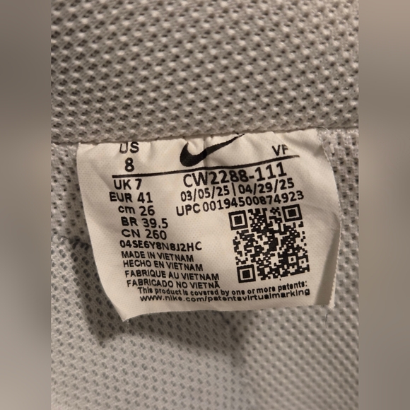 Nike Air Force 1 Low '07 CW2288-111 White Men's Size 8 - Picture 8 of 8